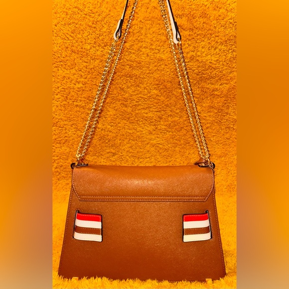 Cromia Maeva Genuine Italian Saffiano Leather Crossbody Satchel - Picture 6 of 13